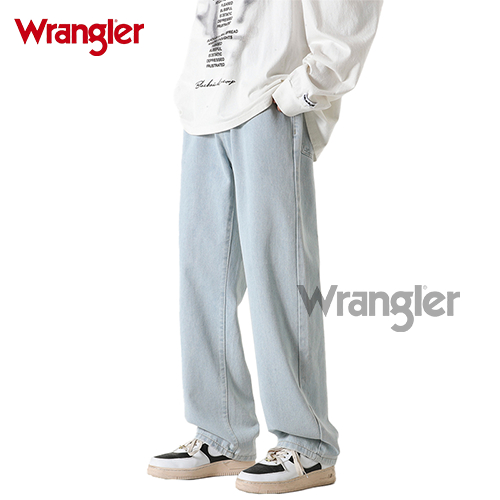 Wraanglers - Celana Jeans Pria Panjang Longgar Jeans Pria Celana Korean Style Pria Baggy Jeans