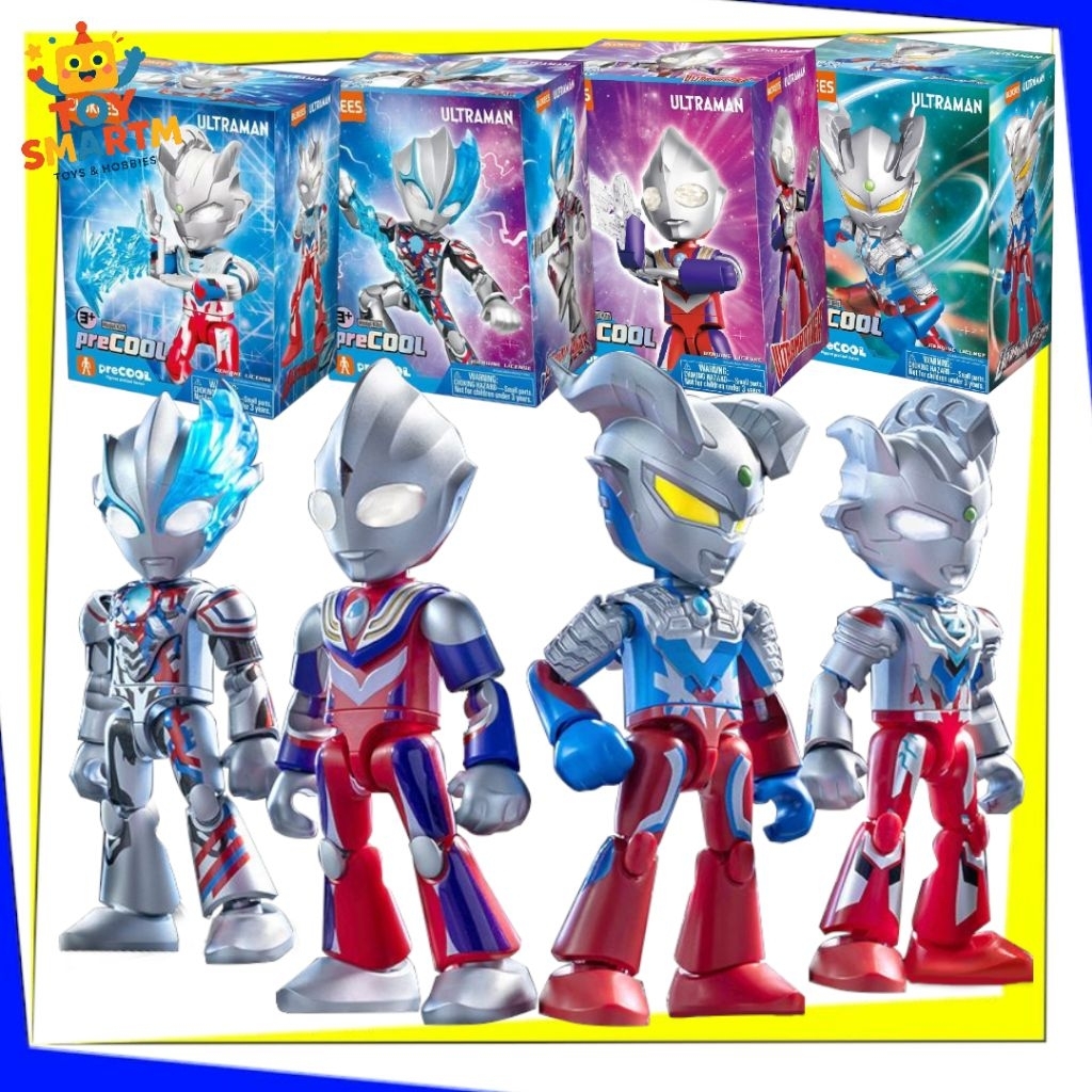 Blokees Figure Ultraman Precool Blazar Tiga Zero Mainan Figure Blokees Ultraman