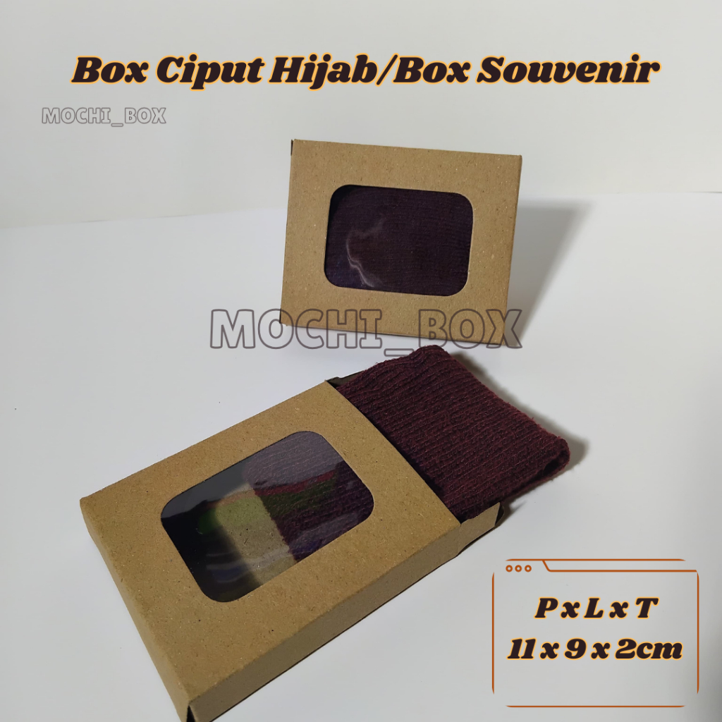 

[Min.50 order] Box Ciput Hijab/Box Souvenir Kraft Polos ukuran 11x9x2cm