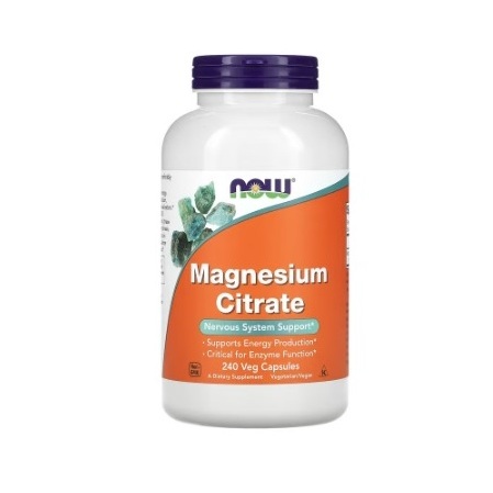 NOW Magnesium Citrate isi 240 Veg caps