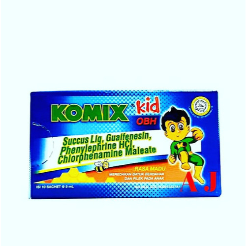 KOMIX ANAK ANAK SASET 5ML / Komix Obh  Sachet-Obat Batuk Anak