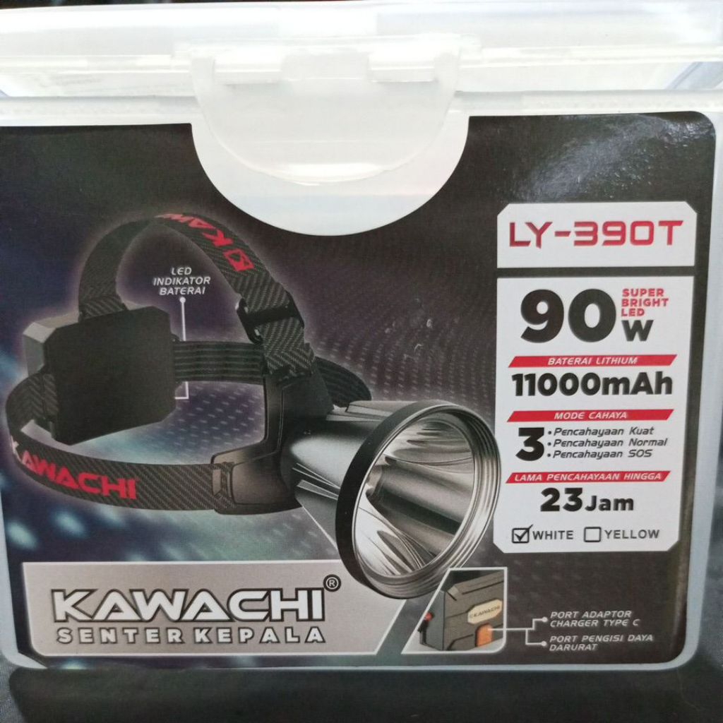 Kawachi Senter Kepala Super Bright LED 90 watt LY-390T