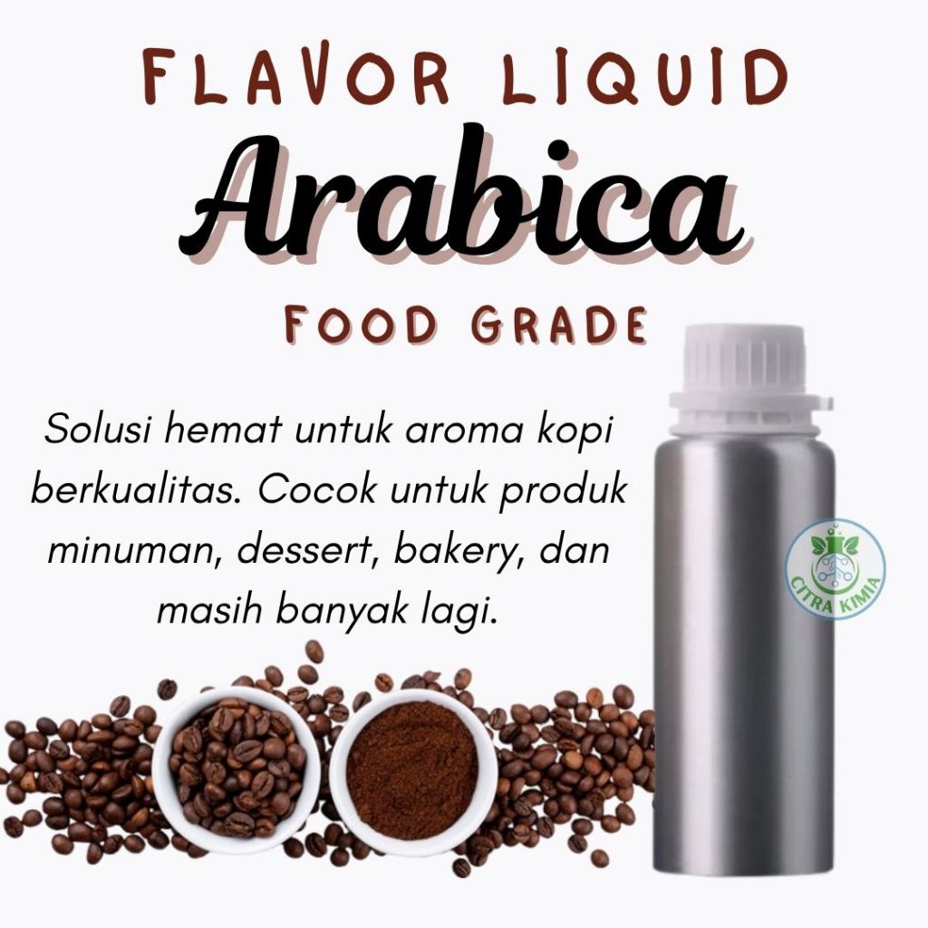 

Flavor Liquid Arabica 100gr Food Grade - Perisa Minuman Dessert Bakery Arabika Essence Oil Murni