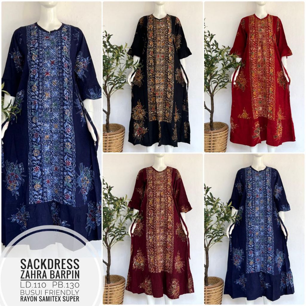 Sekdres fenty marwah 2 Long kinan sackdress encim shanum zahra kayla amira rayon premium encim batik