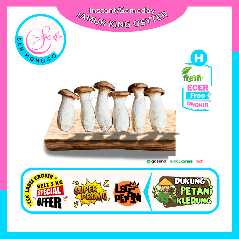 

Sanmonggoo >> Jamur King Oyster -- Hasil Bumi Sindoro Sumbing Ecer (H)