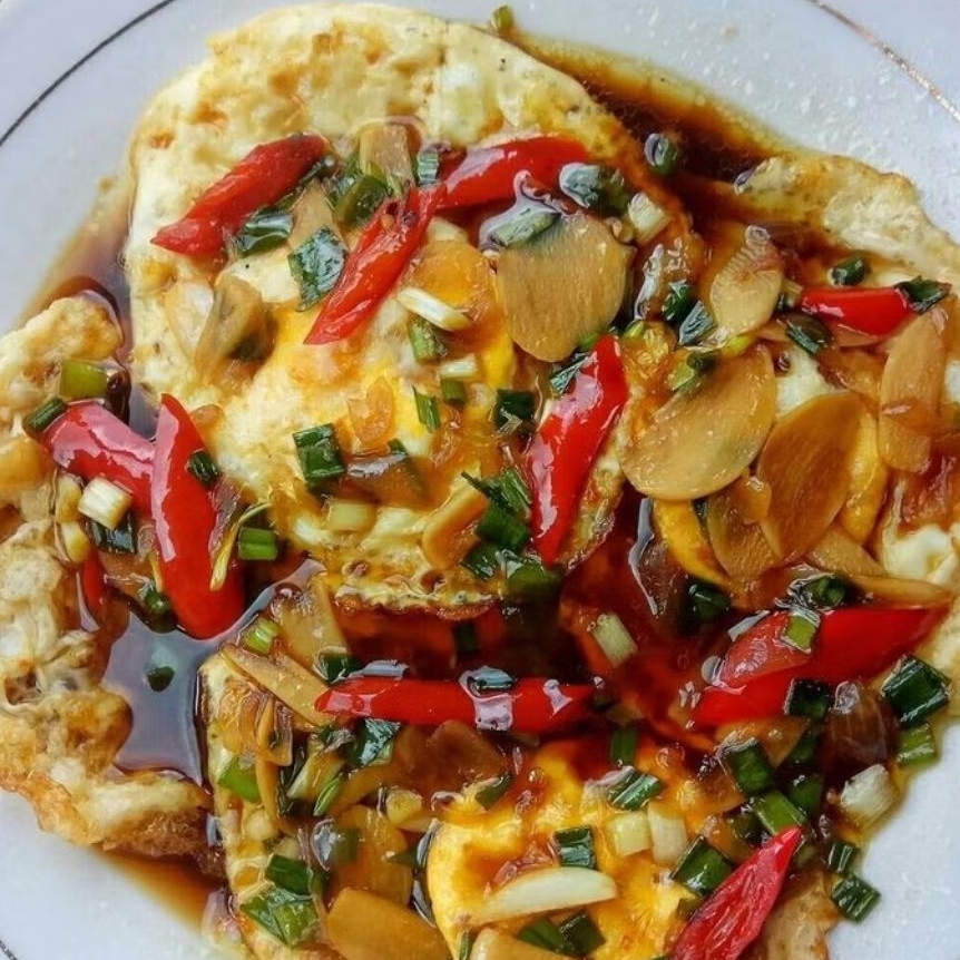 

Telor Ceplok Kecap Pedas Manis