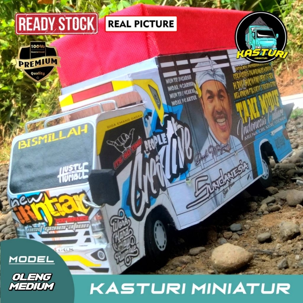 MINIATUR TRUK OLENG TANI MODIF BISA BUKA BAK