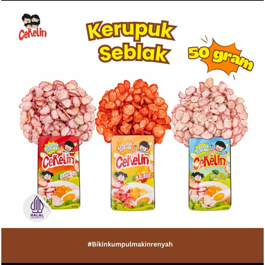 

CEKELIN Kerupuk Seblak Snack Murah Gratis Ongkir
