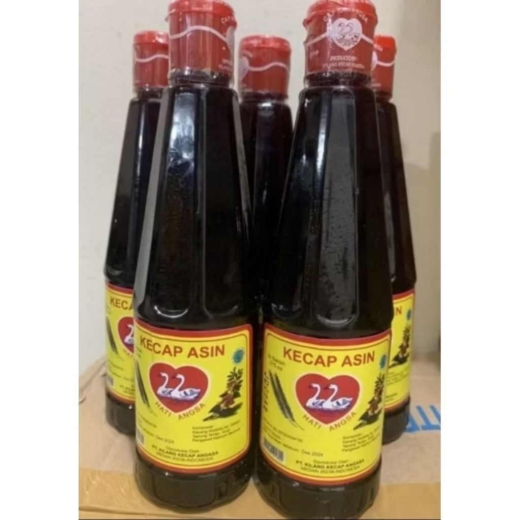 

4 pcs kecap asin dua hati angsa 275ml botol plastik