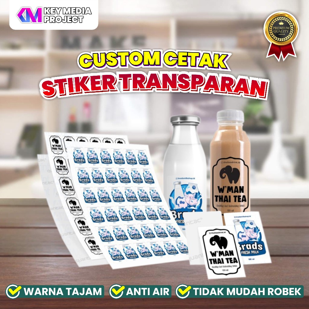

Stiker Transparan / Stiker Transparan A3 / Stiker Label / Label Stiker Transparan / Kisscut & Diecut