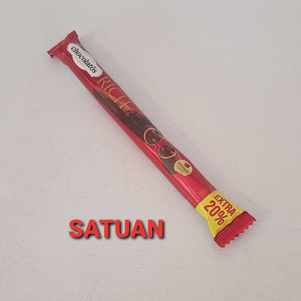 

CHOCOLATOS Rich Coated / Wafer Roll Wafer Cokelat Full Isi Coklat / SATUAN