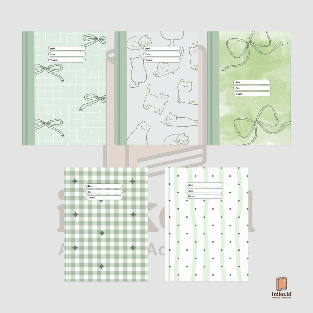 

(ISI 5) SAMPUL BUKU SOFT GREEN EDITION AESTHETIC | SAMPUL BUKU SIDU KIKI BIGBOS CAMPUS