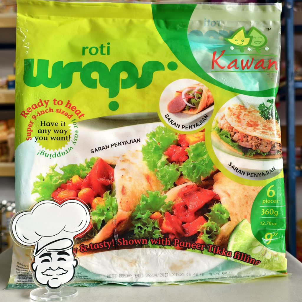 

Roti Wraps Kawan (Isi 6Pcs) / Tortila Kawan / Kulit Kebab Kawan 360Gr