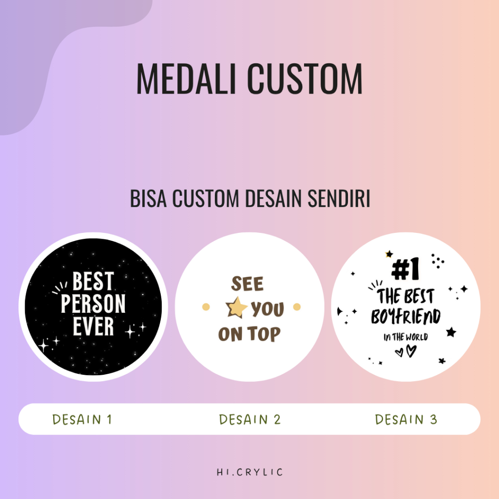 Medali Custom Hadiah Kado