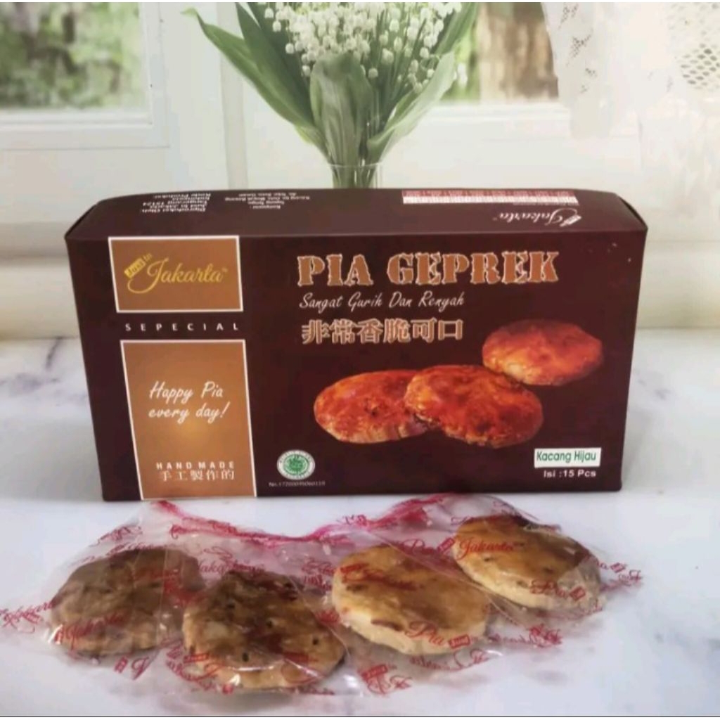 

Pia Geprek Just in Jakarta Rasa Kacang Ijo - Oleh Oleh Pia Just in Jakarta