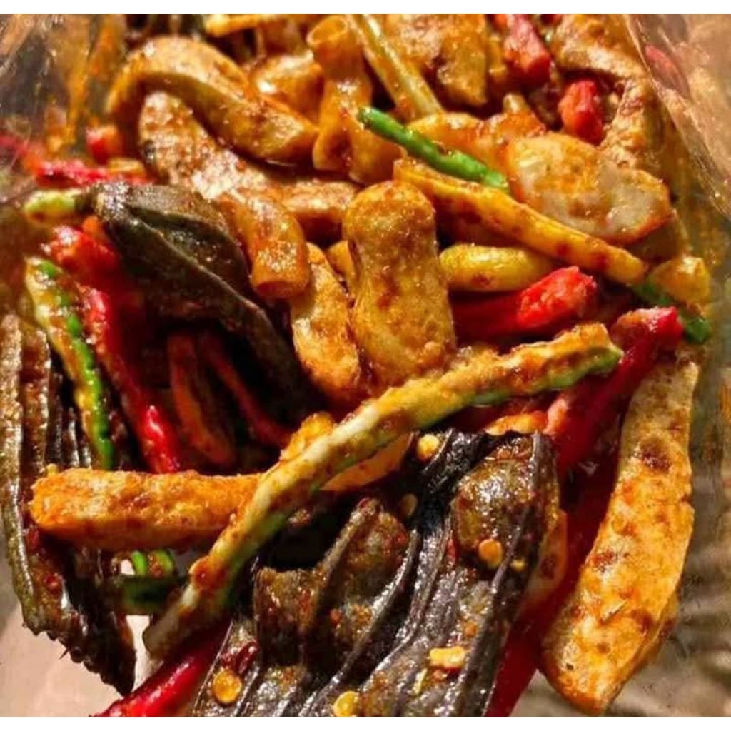 

Kerupuk seblak mix pedas gurih extra daun jeruk 500 gram