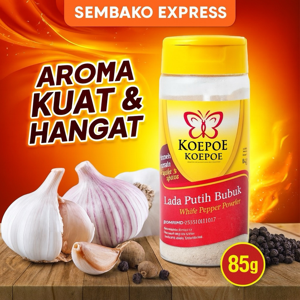 

Koepoe Koepoe Lada Putih Bubuk 85g – Rempah Asli untuk Rasa Lebih Menggugah