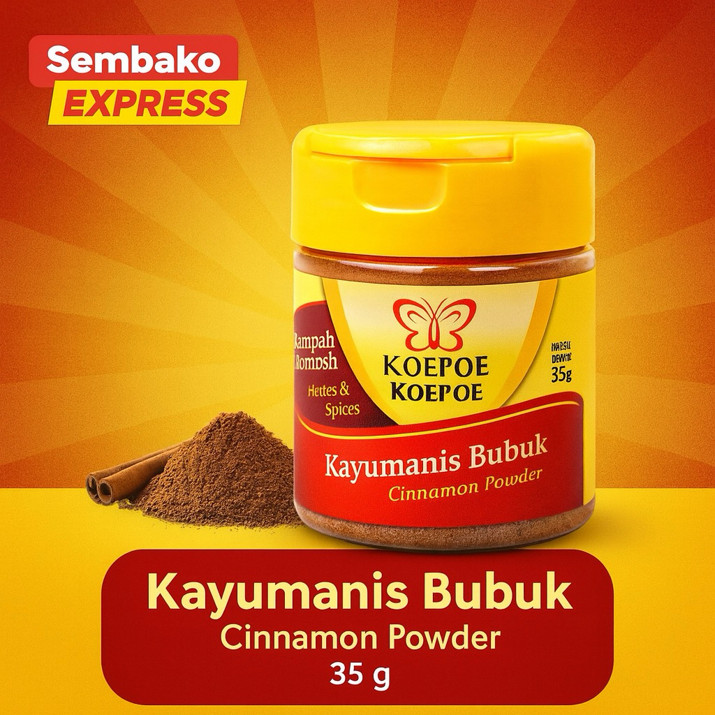

Koepoe Koepoe Kayumanis Bubuk 35g – Cinnamon Powder Wangi Harum & Alami