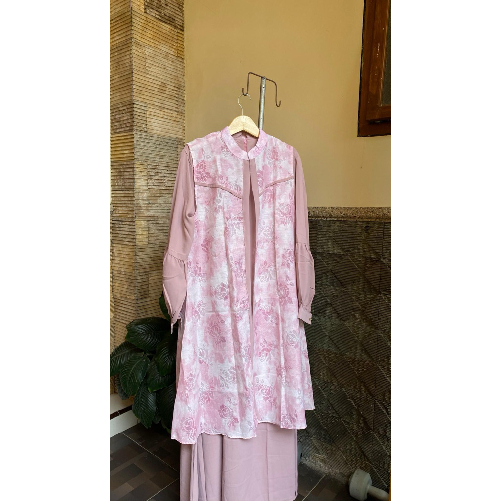GAMIS PINK MOTIF BUNGA