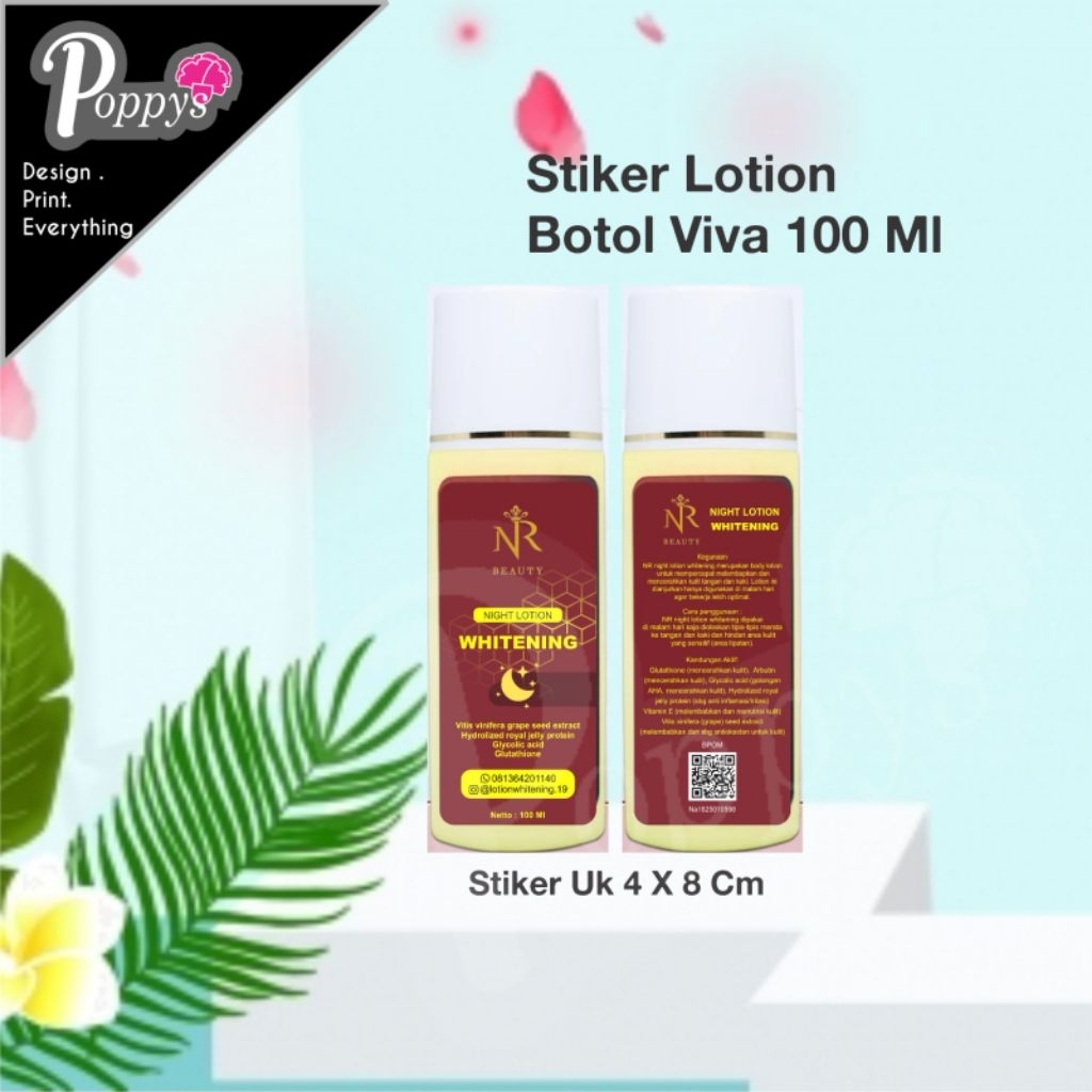 

Stiker label Handbody botol 100ml