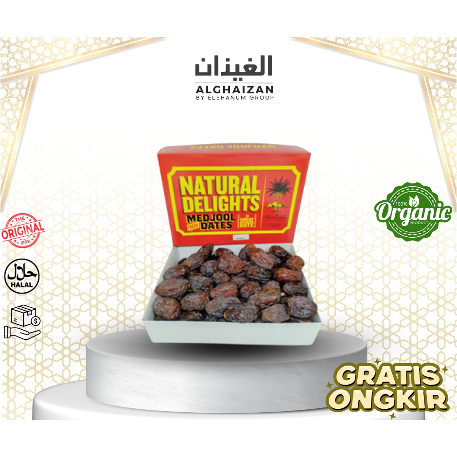 

Kurma Medjool Original Natural Delight Jumbo 1kg / Medjool Fresh Dates / Medjool California / Medjool Bard Valley