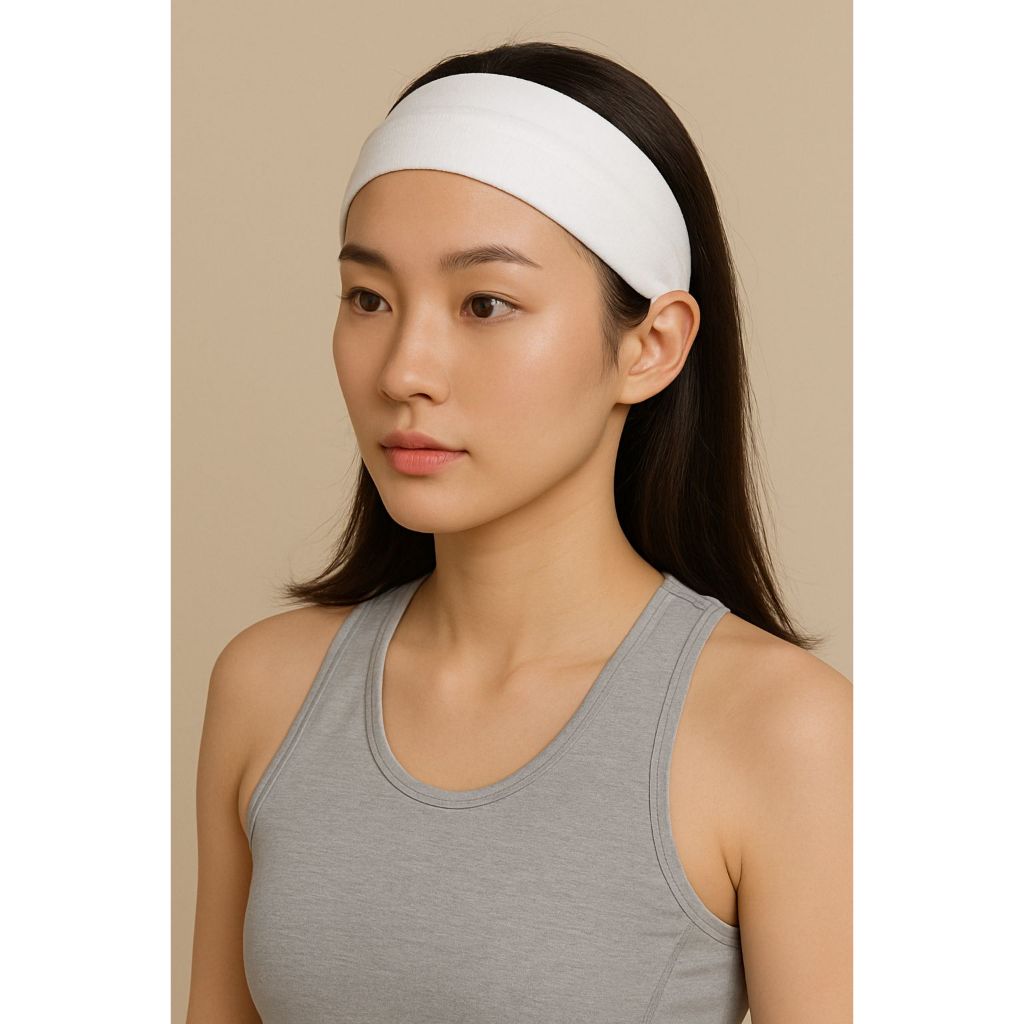 Bandana Headband Solid Hairband Sport Wanita