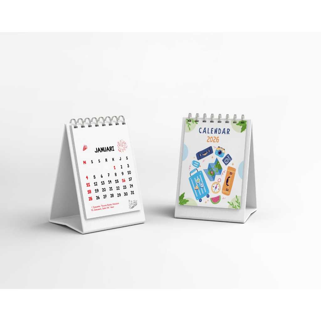 

KALENDER 2026 / KALENDER MEJA 2026 / KALENDER MINI 2026 / KALENDER TAHUN 2026 by. TOOKE