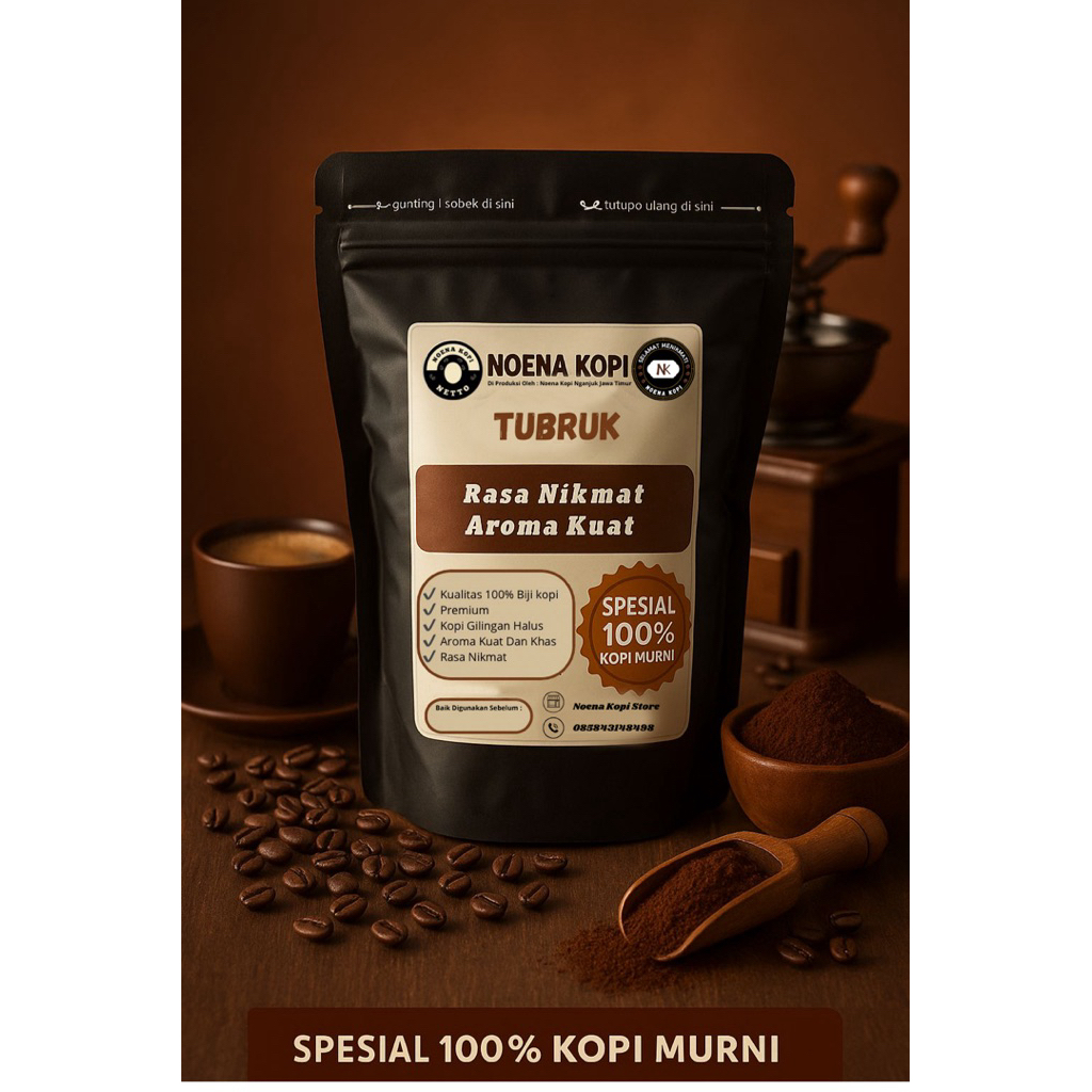 

Bubuk Kopi Tubruk Asli, Kuat & Nikmat 1kg x3