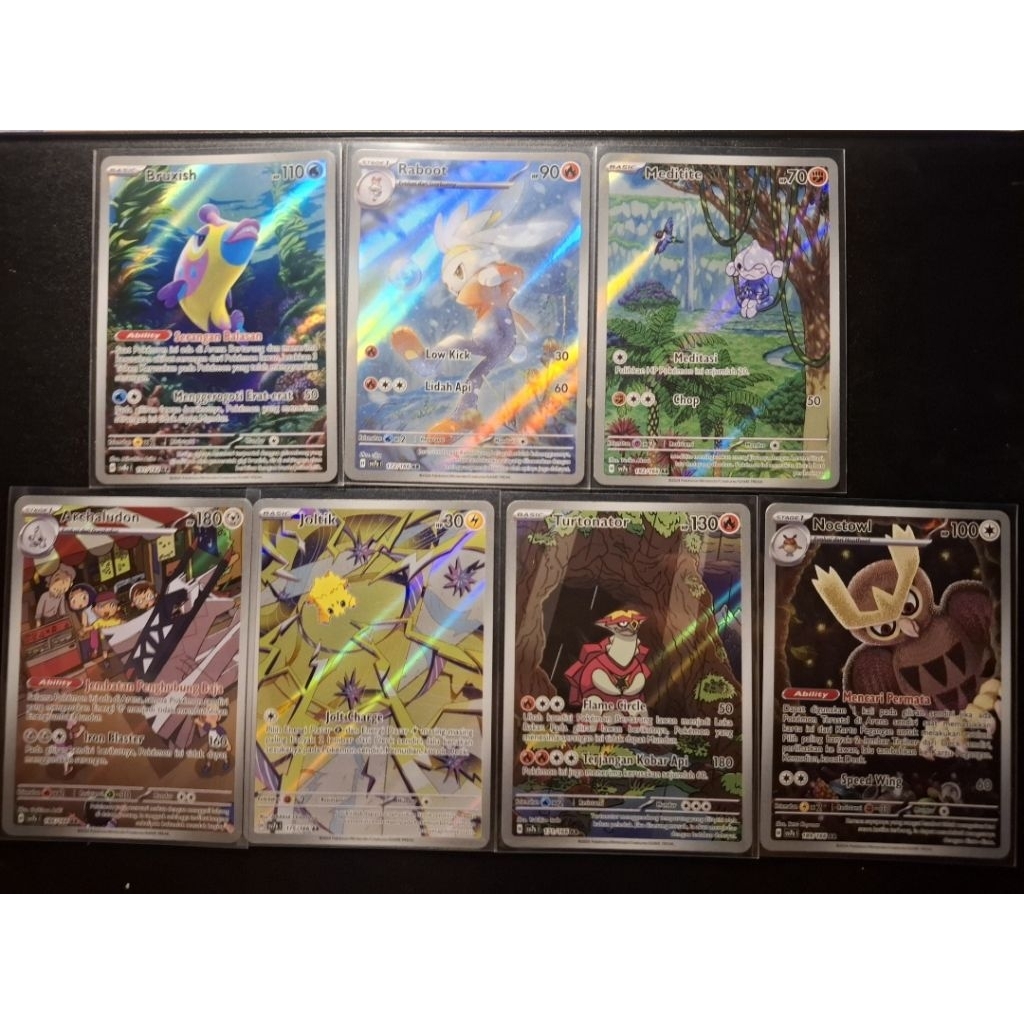 WTS (Pokemon Indonesia) Pokemon Card AR Bruxish 191/182 AR, Raboot 172/166 AR, Noctowl 189/166 AR, T