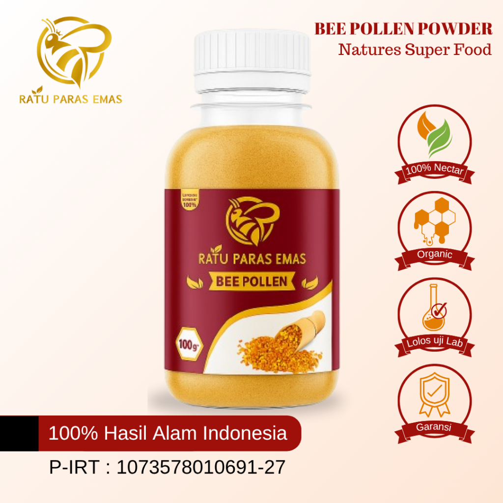 

Bee Pollen Powder - Tepung Bee Pollen - Multiflora - 400 gram - Ratu Paras Emas
