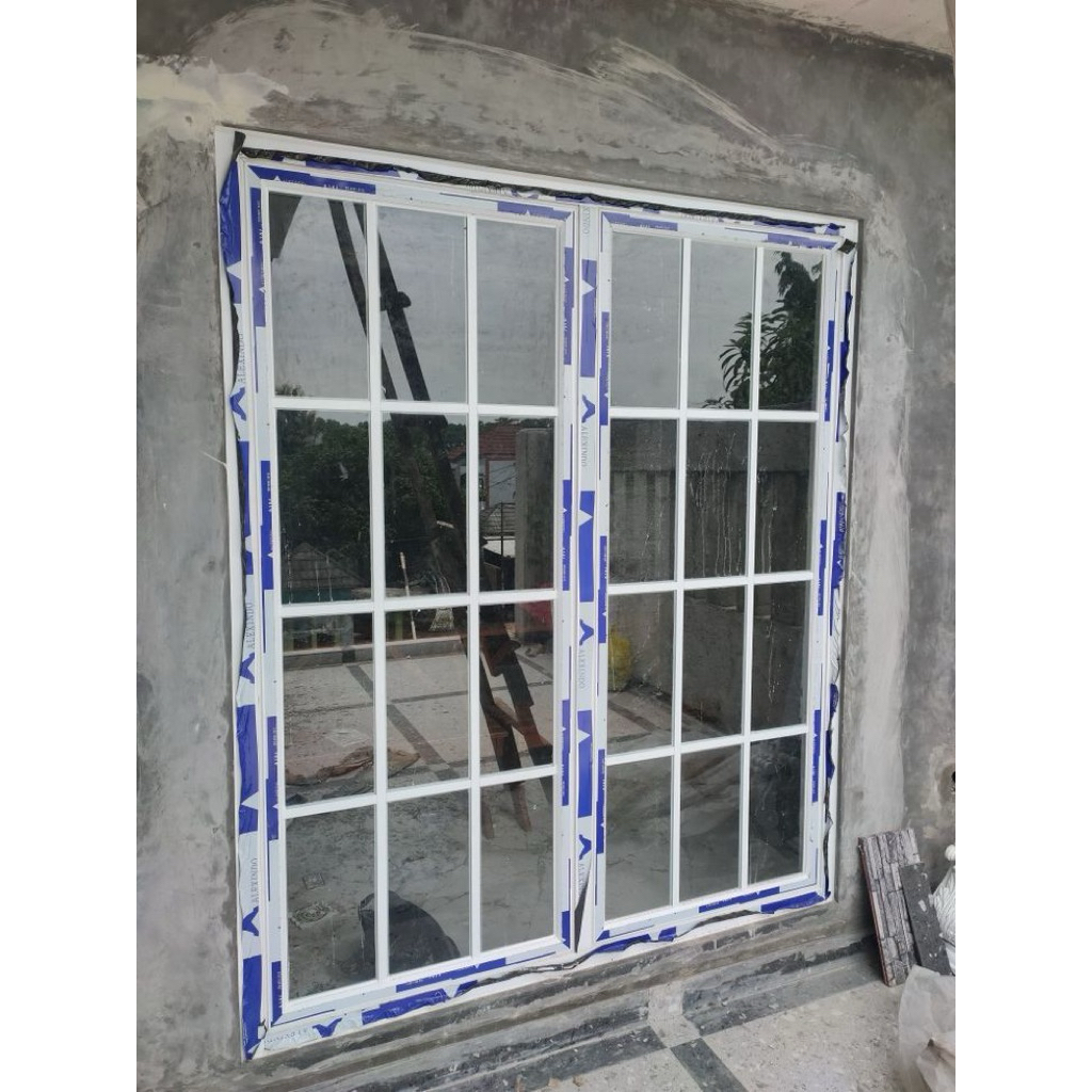kusen jendela aluminium + ornamen