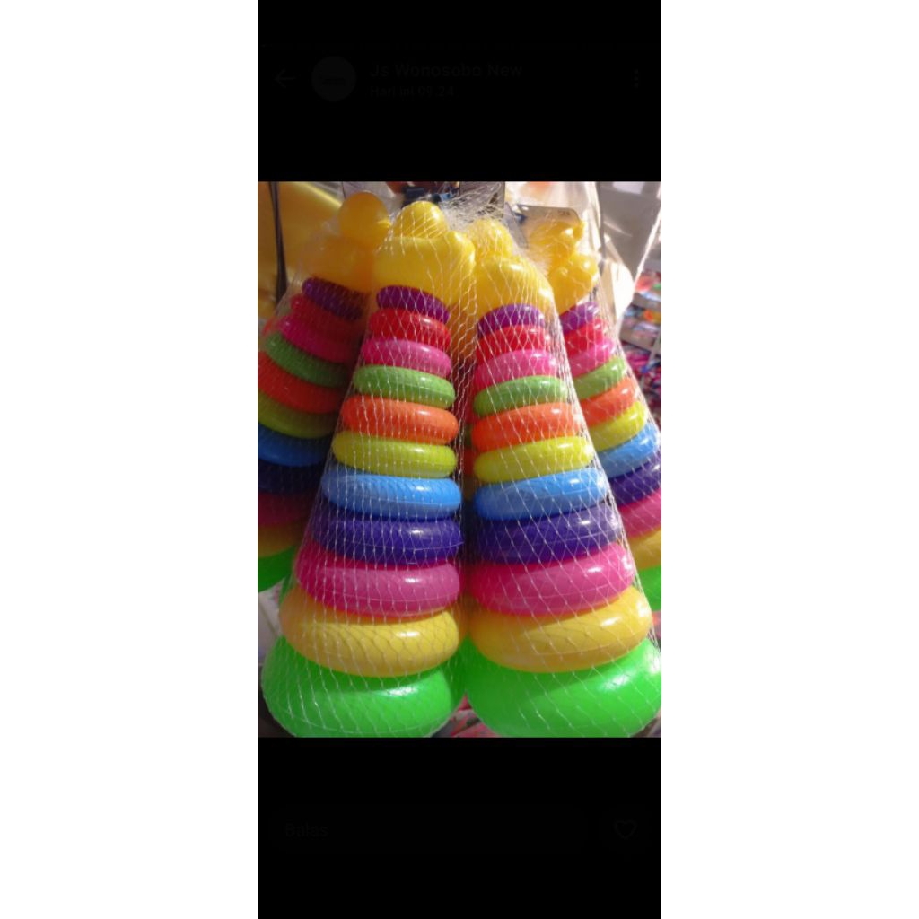 mainan donat susun besar jala