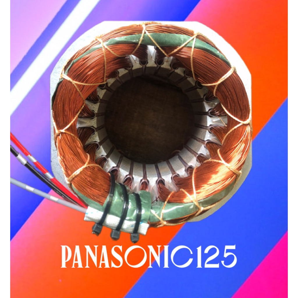 Spul stator gulungan pompa air panasonic gp125,129,national 125 laher 629