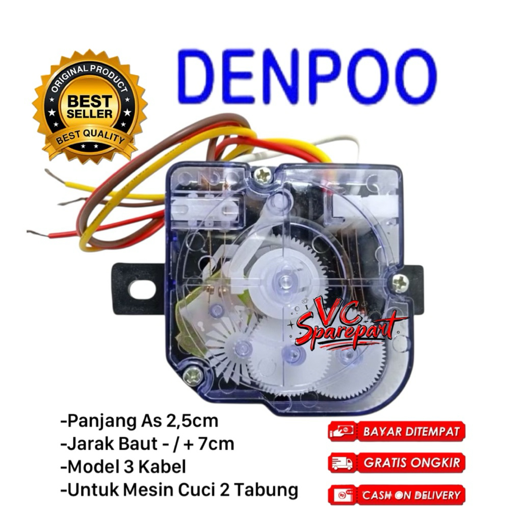 [BISA COD]TIMER WASH MESIN CUCI DENPOO  2 TABUNG 3 KABEL