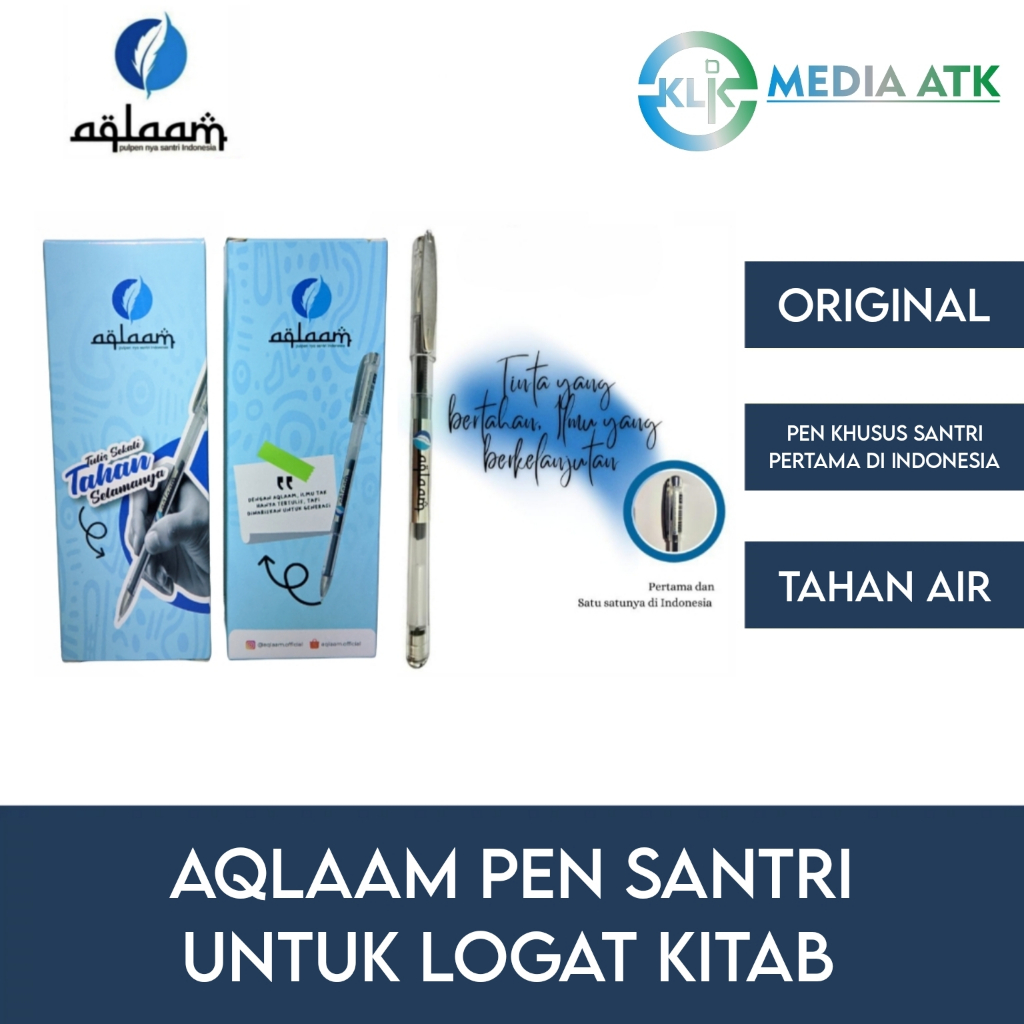 

AQLAAM Pen Santri untuk Logat Kitab / Pena / Qalam - 12 Pcs