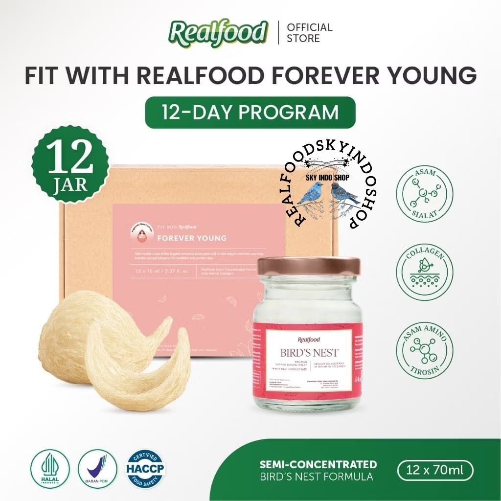 

Realfood Forever Young Kolagen 6 Botol & 12 Botol Diskon Harga ( Minuman Sarang Burung Walet ) RSIS