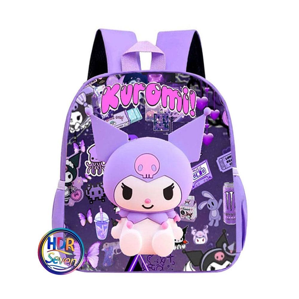 TAS KUROMI ANAK PEREMPUAN LUCU BEST SELLER RANSEL SEKOLAH VIRAL FASHION KIDS PAUD TK