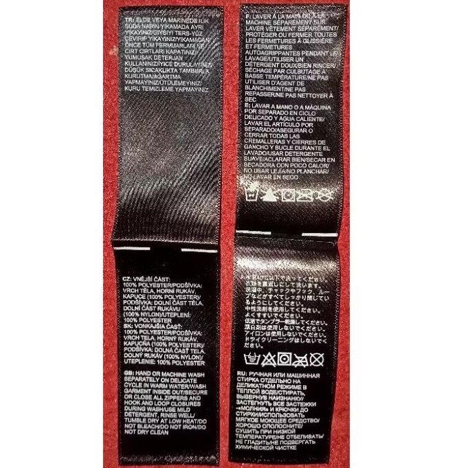 

label merek label (wash care) label tag tnf (the north face)