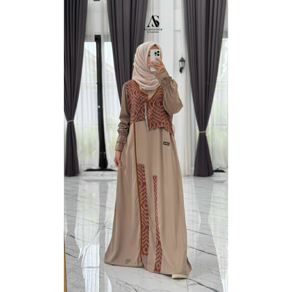 DRESS GAMIS ANJANI MILLO ROMPI TERBARU gamis remaja dewasa