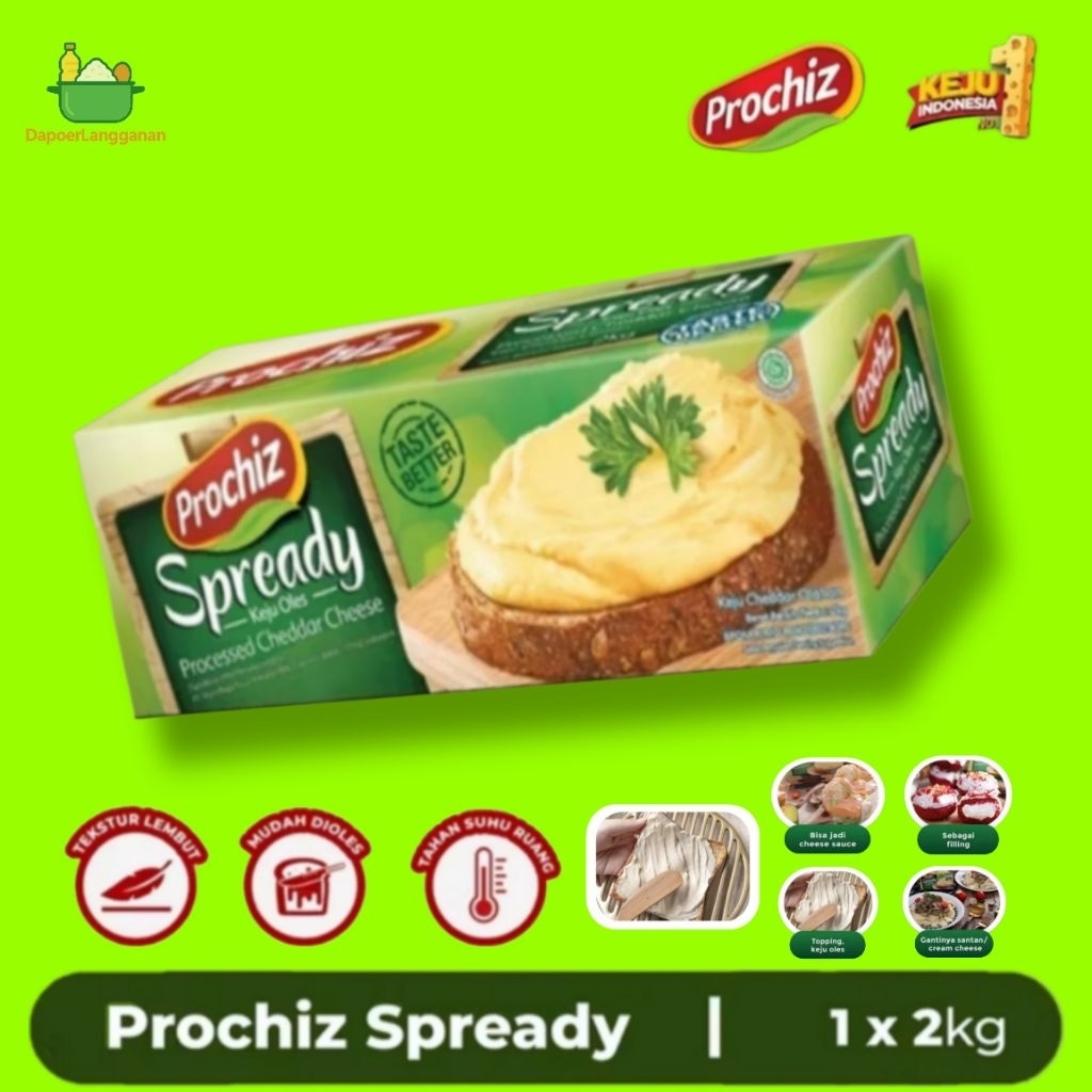 

Prochiz Spready 2kg Keju Oles Creamy Ekonomis