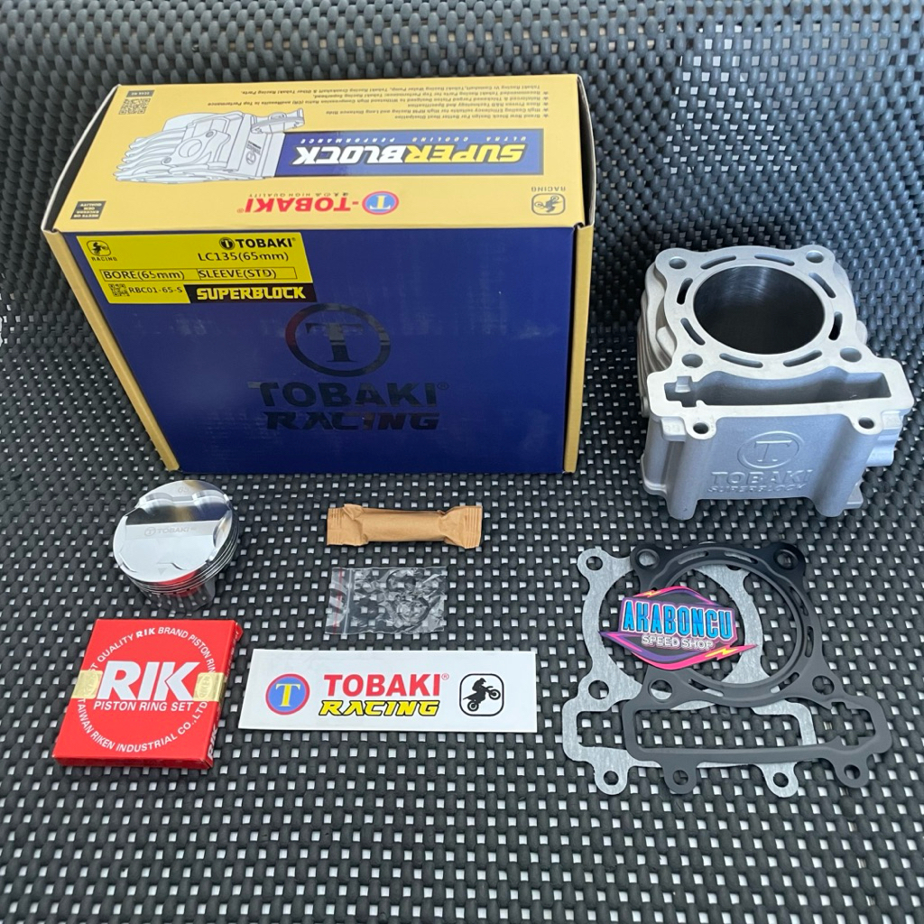 BLOK MX TOBAKI CERAMIC TIPE SIRIP UKURAN 65 68 70 72 MX OLD MX KING MX NEW VIXION R15 XABRE