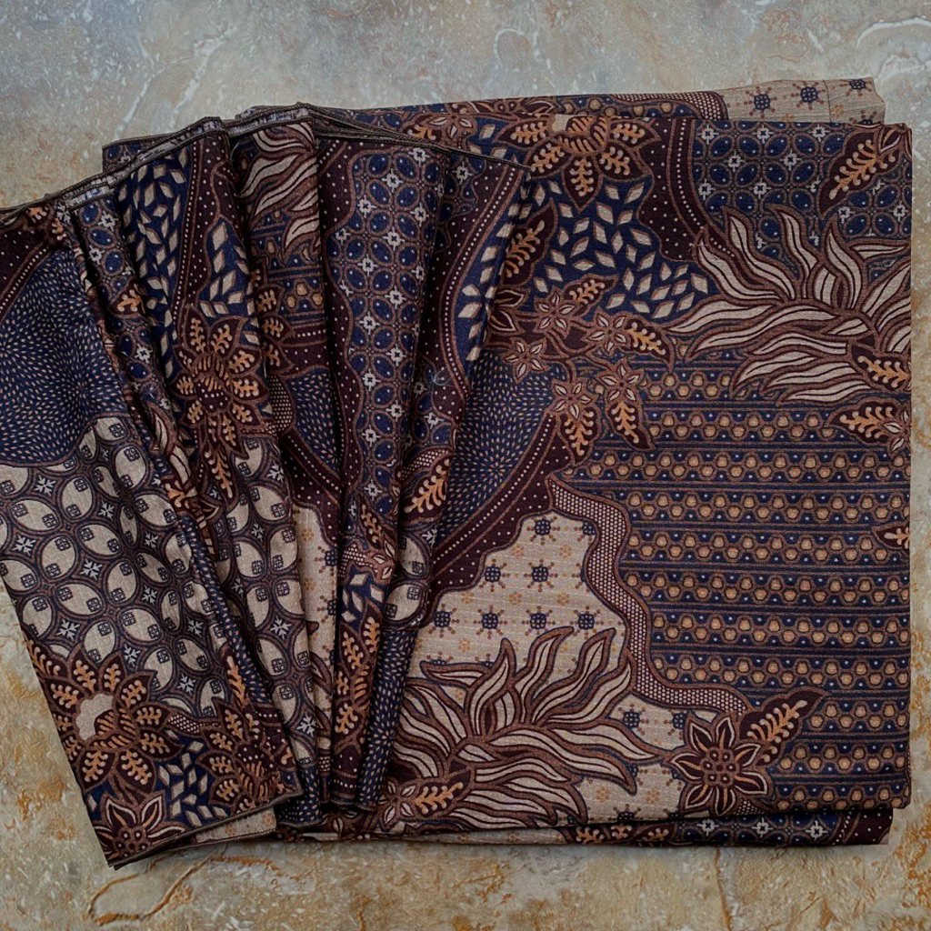 KAMEN SETENGAH JADI BATIK KATUN DOBBY DENGAN SELENDANG