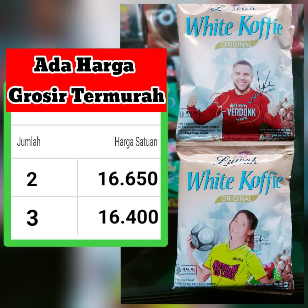 

Kopi Luwak White 10 sachet (exp akhir 2026)