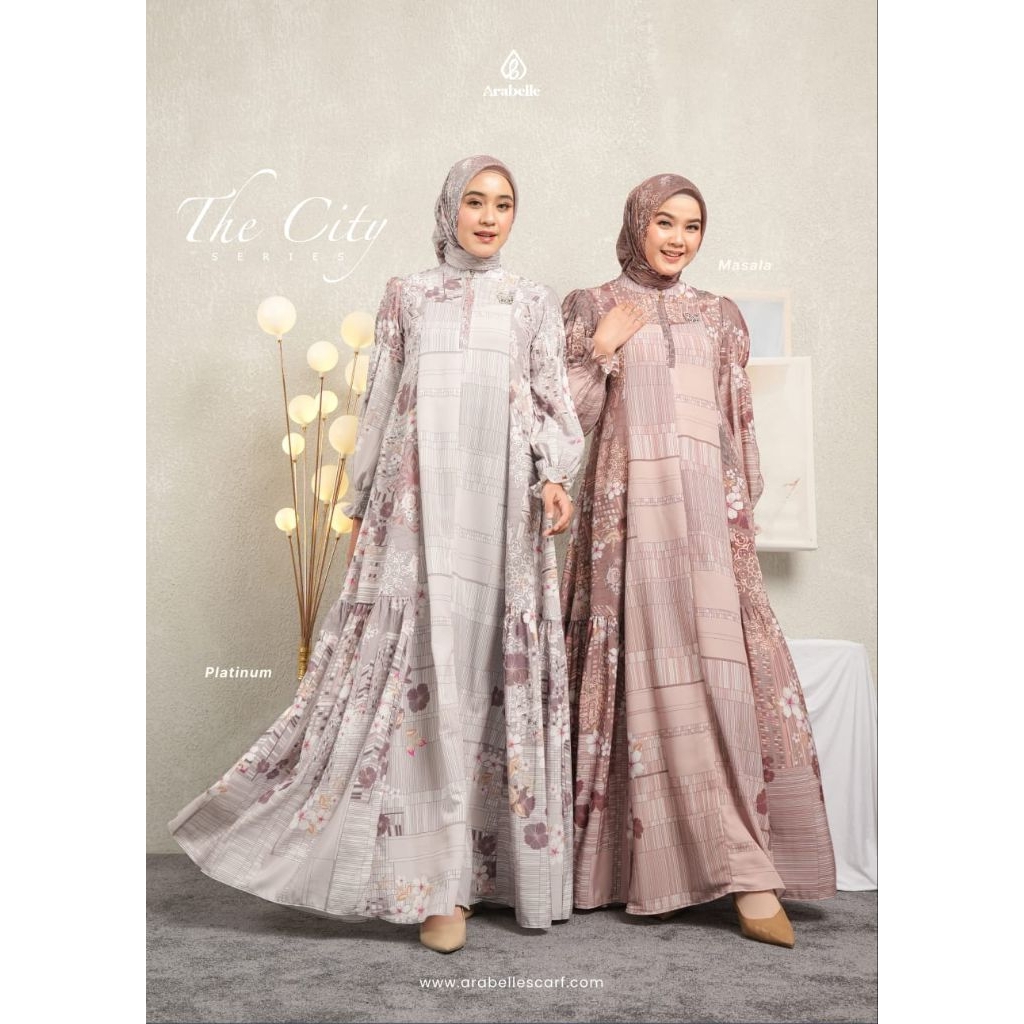 Arabelle Scarf Official/The City Series Dress/gamis arabelle terbaru 2025