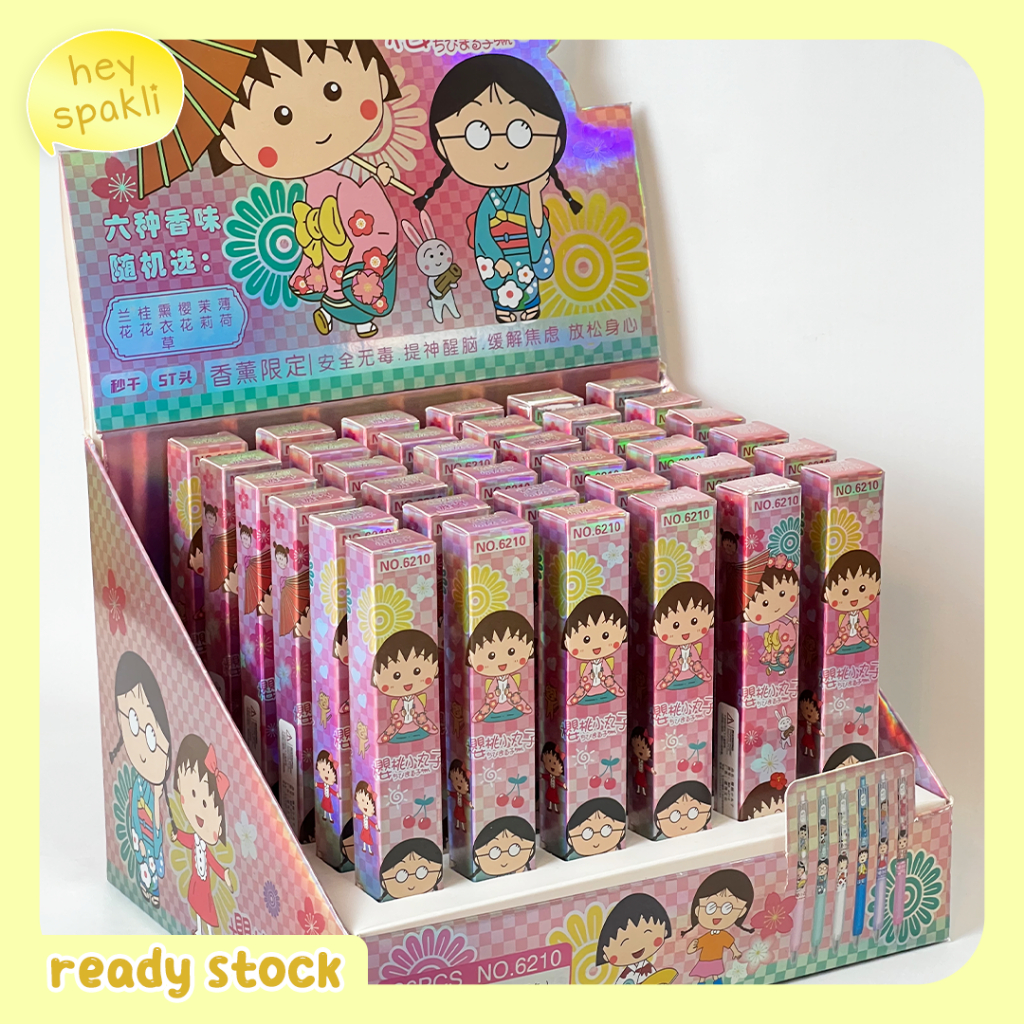 

pen / bulpoin - marukochan blind box alat tulis pulpen karakter kartun lucu & imut pulpen mekanik