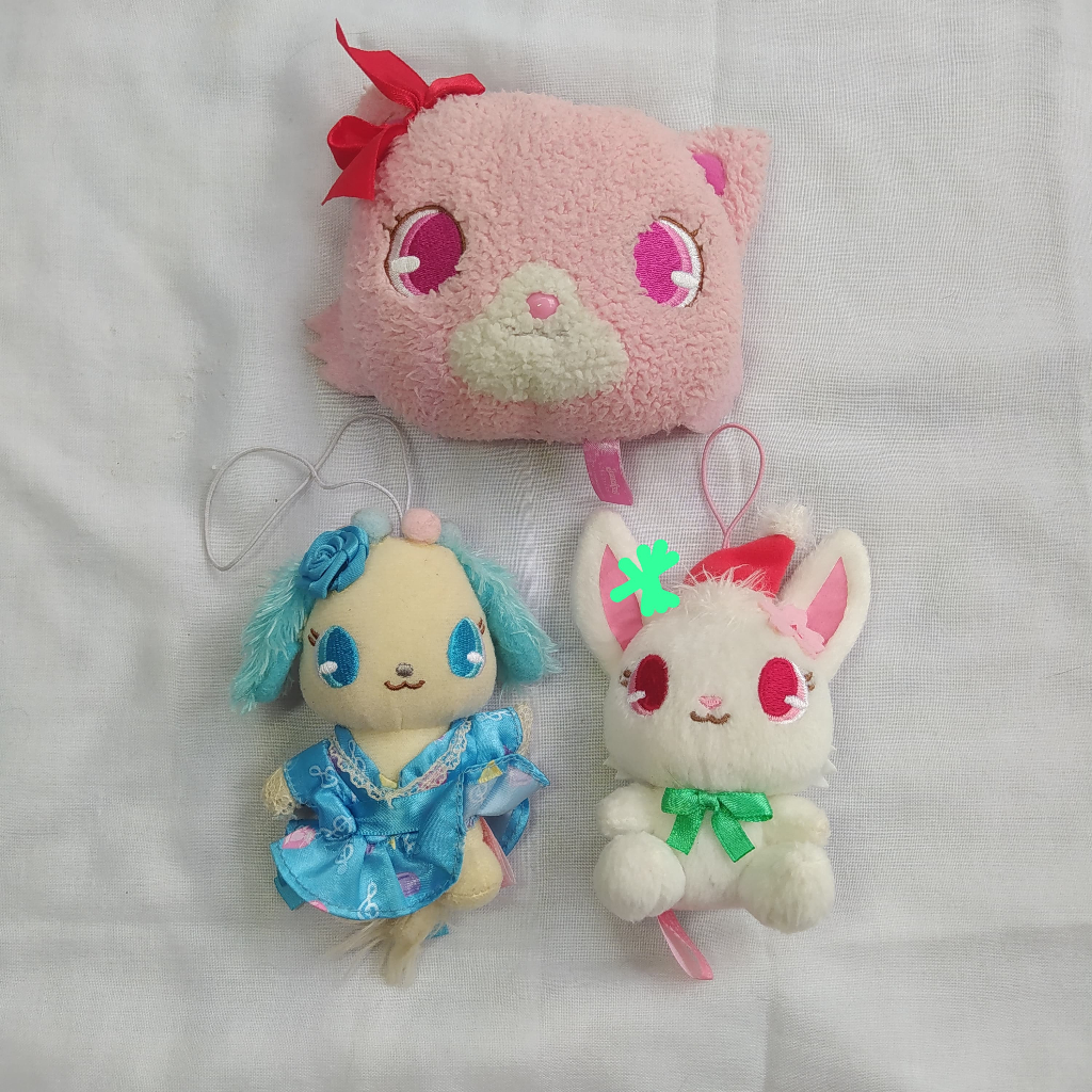 Jewelpet Plushie Boneka Jewelpet Ruby Garnet Sapphire Original License Tag Official Sanrio Preloved
