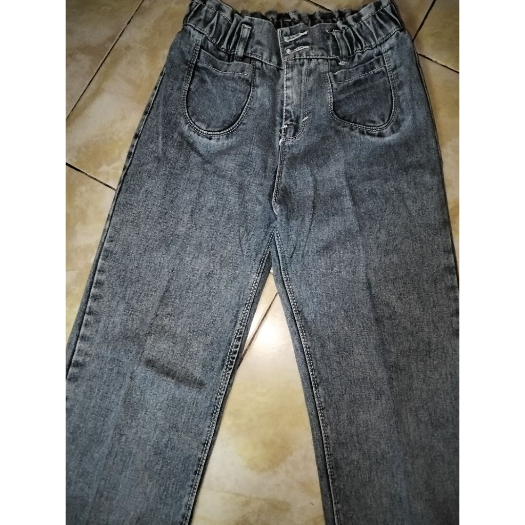 kulot jeans biru muda