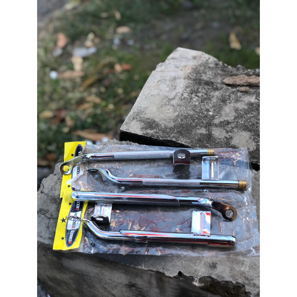 begel panjang cb model kondom slongsong cartel ulir merk SHJ full besi crom tebal