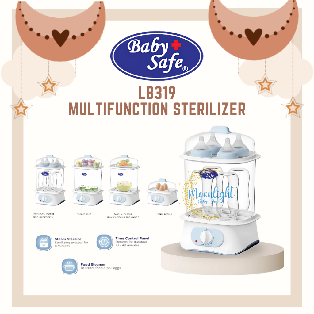 Baby Safe Sterilizer & Food Warm | Alat Steril Botol Makanan LB319