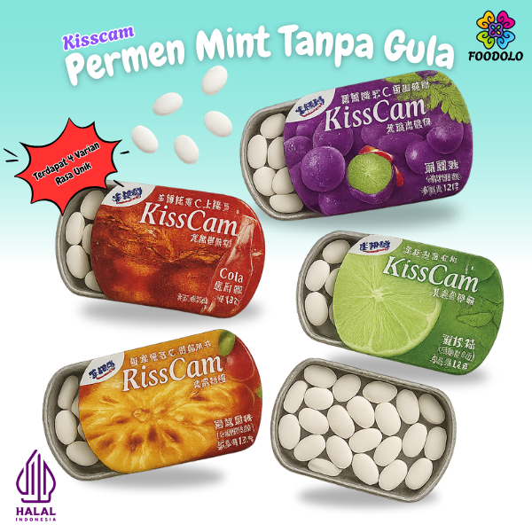 

Permen Mint Tanpa Gula Sugar Free KissCam Banyak Rasa Buah Bebas Gula Bikin Nafas Segar Tidak Bau
